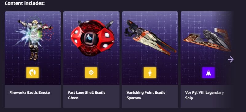 Destiny 2 Twitch Prime Rewards Loot Drop August 2021