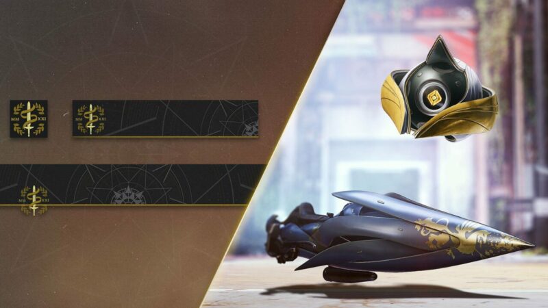 Destiny 2 Moments of Triumph 2021 Ghost Shell Sparrow and Emblem