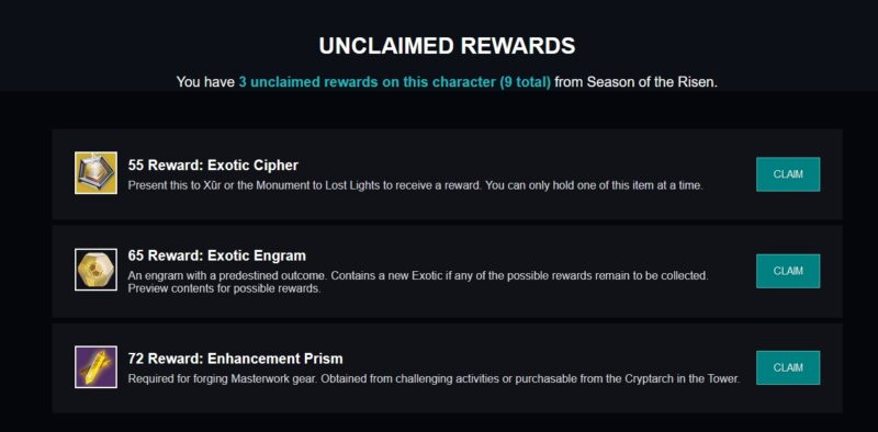 Destiny 2: How To Claim Previous Season Pass Rewards