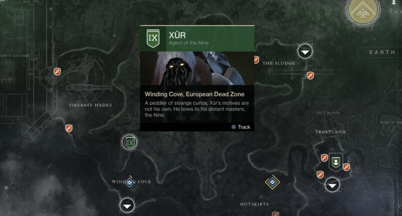 Destiny 2 Xur Umístění - Evropská mrtvá zóna Edz