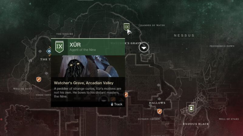 Destiny 2 Xur Location - Nessus