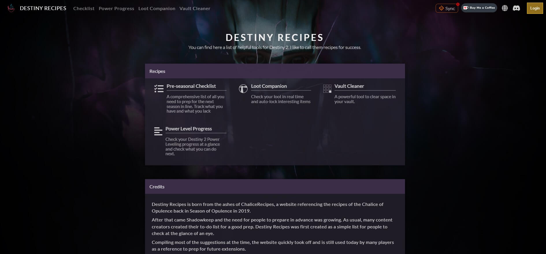 Destiny 2: 21 Best Apps And Tools, Destiny Recipies