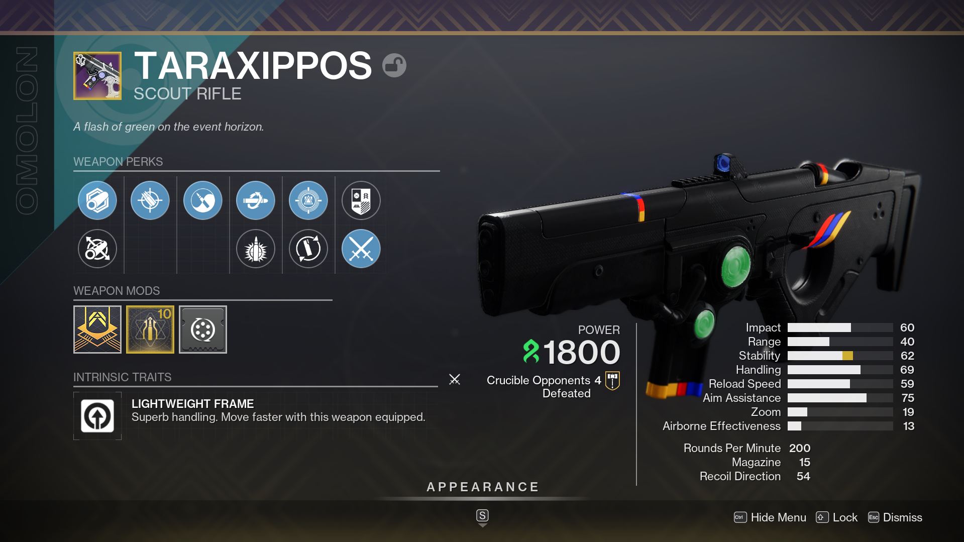 Destiny 2 Taraxippos: How to Get & PvP/PvE God Roll Guide