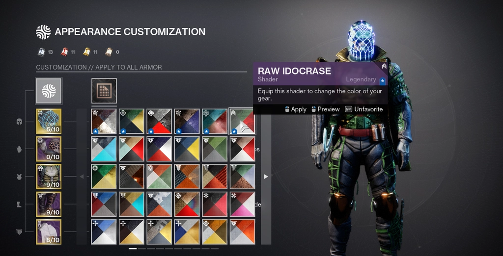 Destiny 2 Season 22 Favorite Shaders Feature