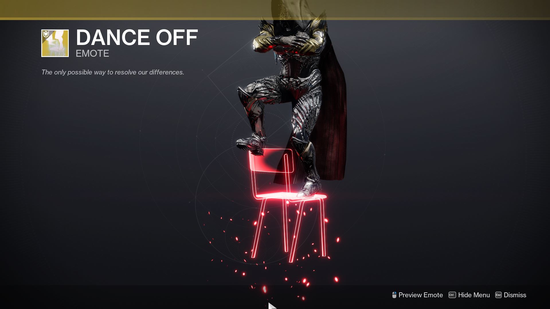 Destiny 2 Red Subclass Dance off emote