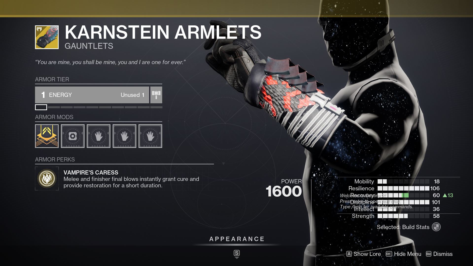 Destiny 2 Karnstein Armlets Destiny 2 Has Seemingly Leaked New Exotic Armor Changes In-Game