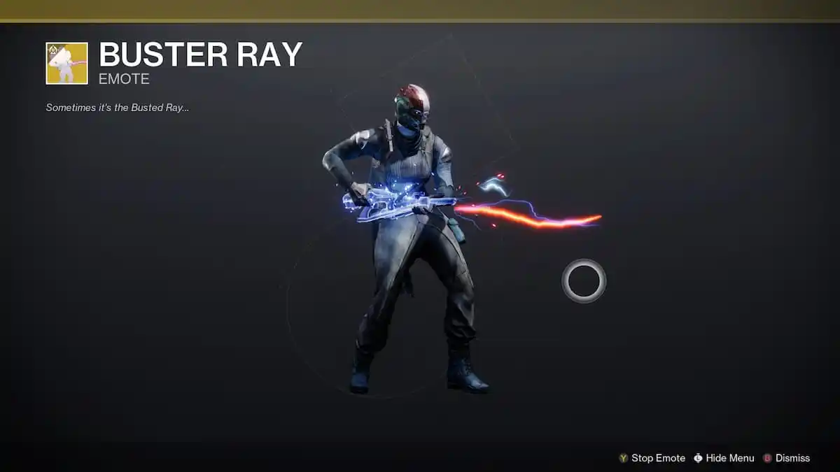 Destiny 2 Ghostbusters easter egg emote Buster Ray