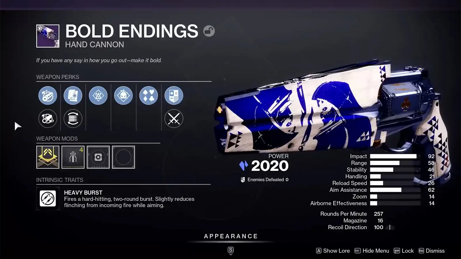 Destiny 2 The Final Shape Bold Endings Hand Cannon