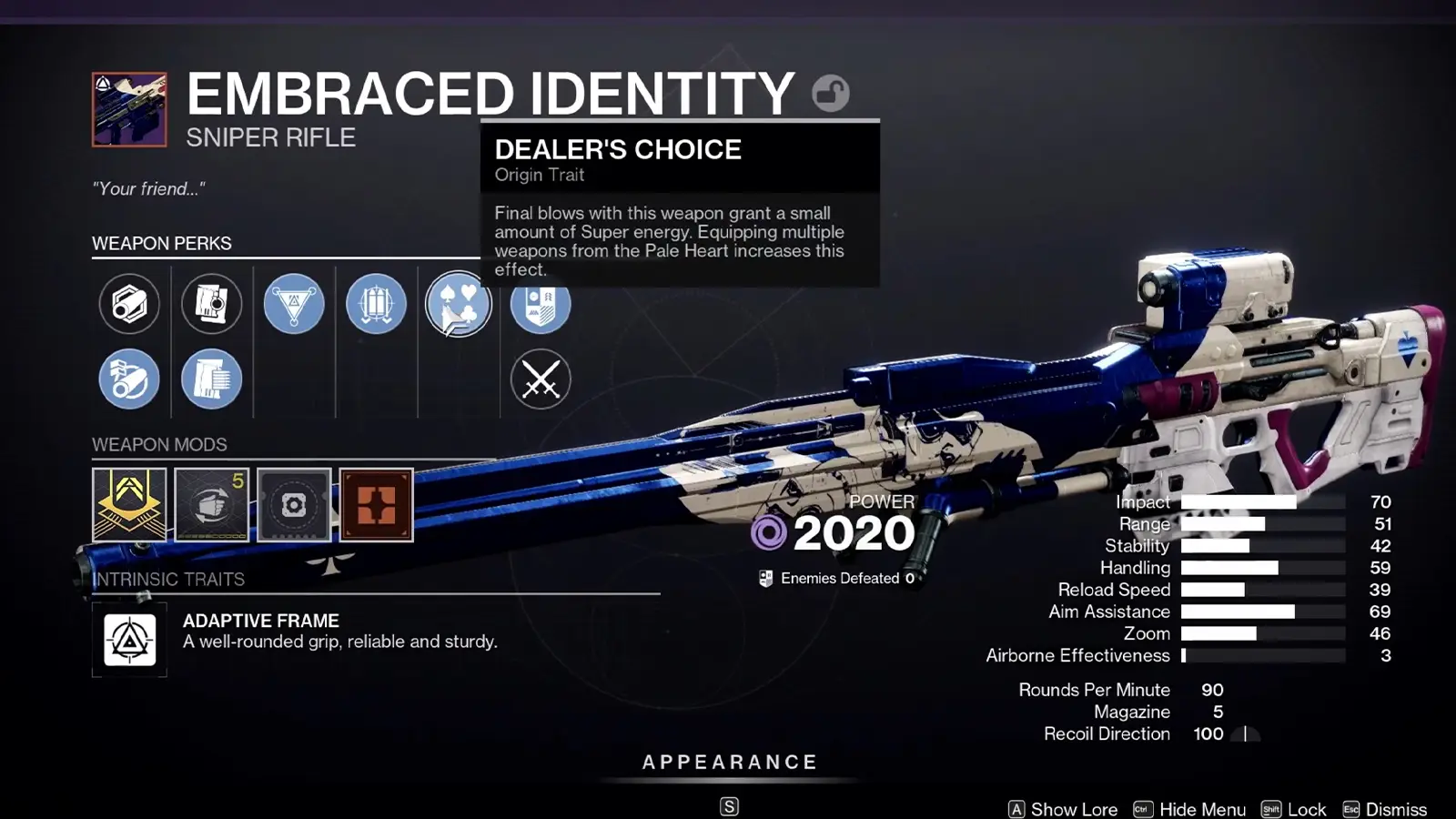 Destiny 2 The Final Shape Embraced Identity Sniper Rifle