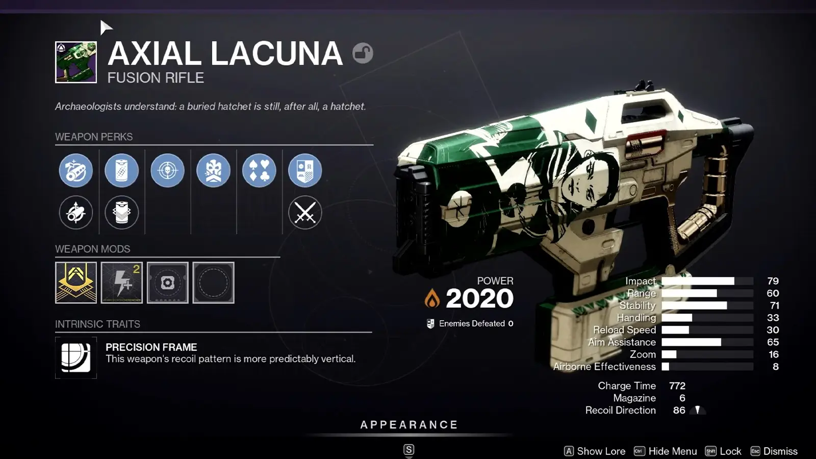 Destiny 2 The Final Shape Axial Lucana Fusion Rifle