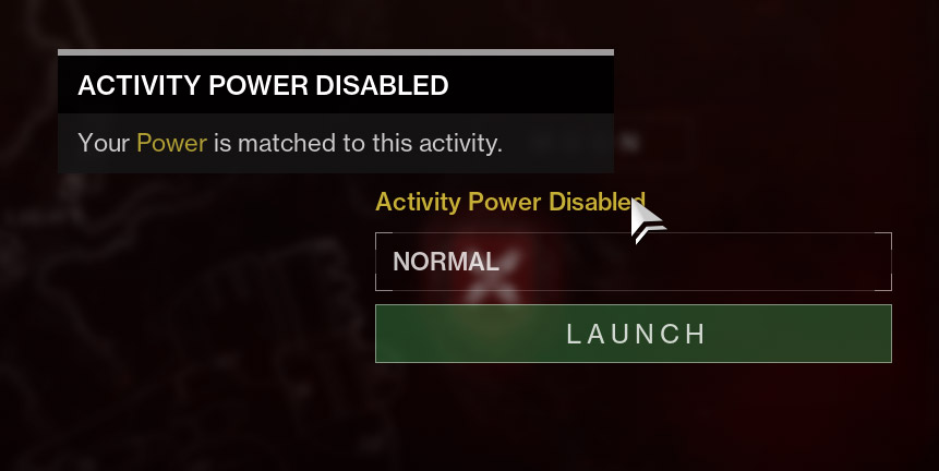 destiny 2 the final shape power disabled and enabled activities