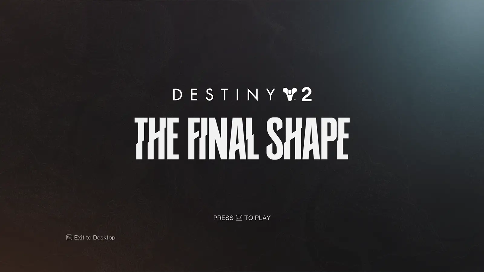 Destiny 2 The Final Shape title screen