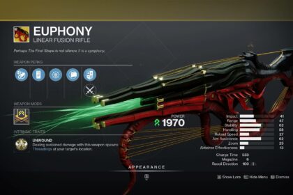 Destiny 2 Euphony - Perks and Stats