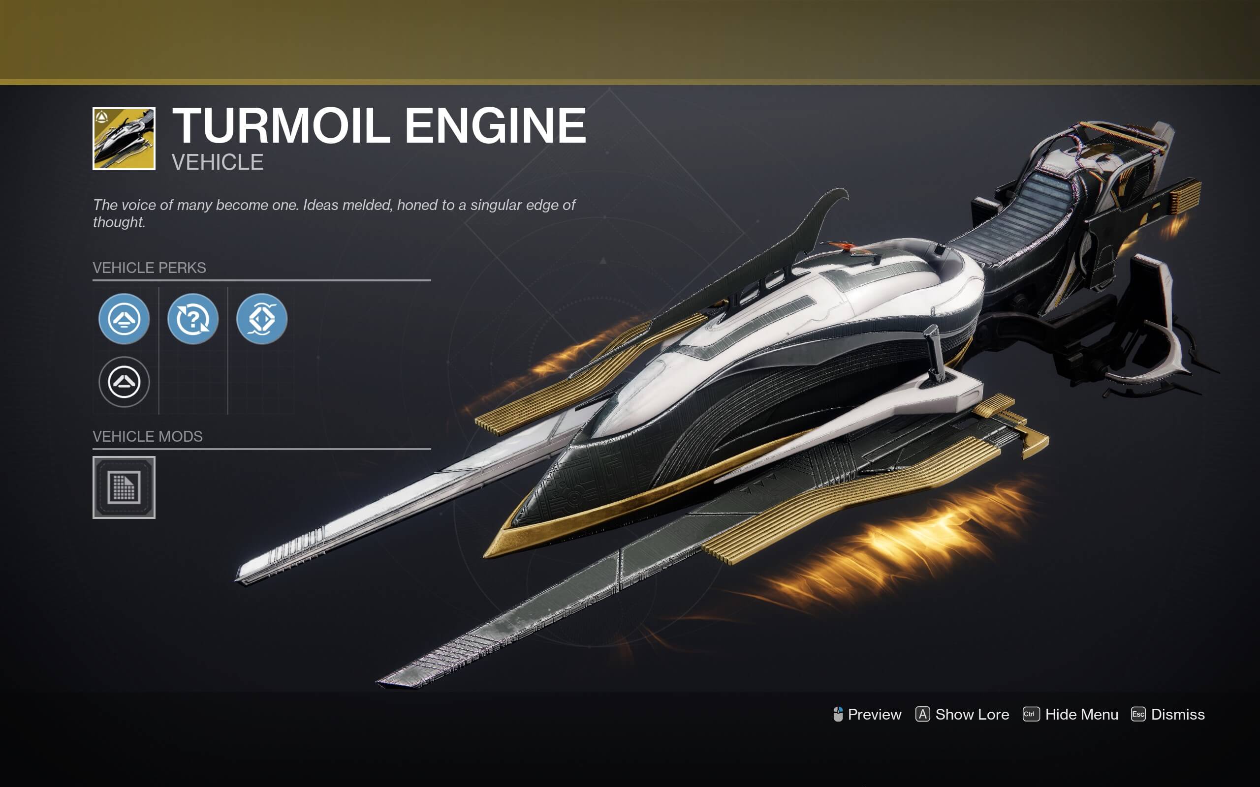 Destiny 2 Turmoil Engine Exotic Sparrow