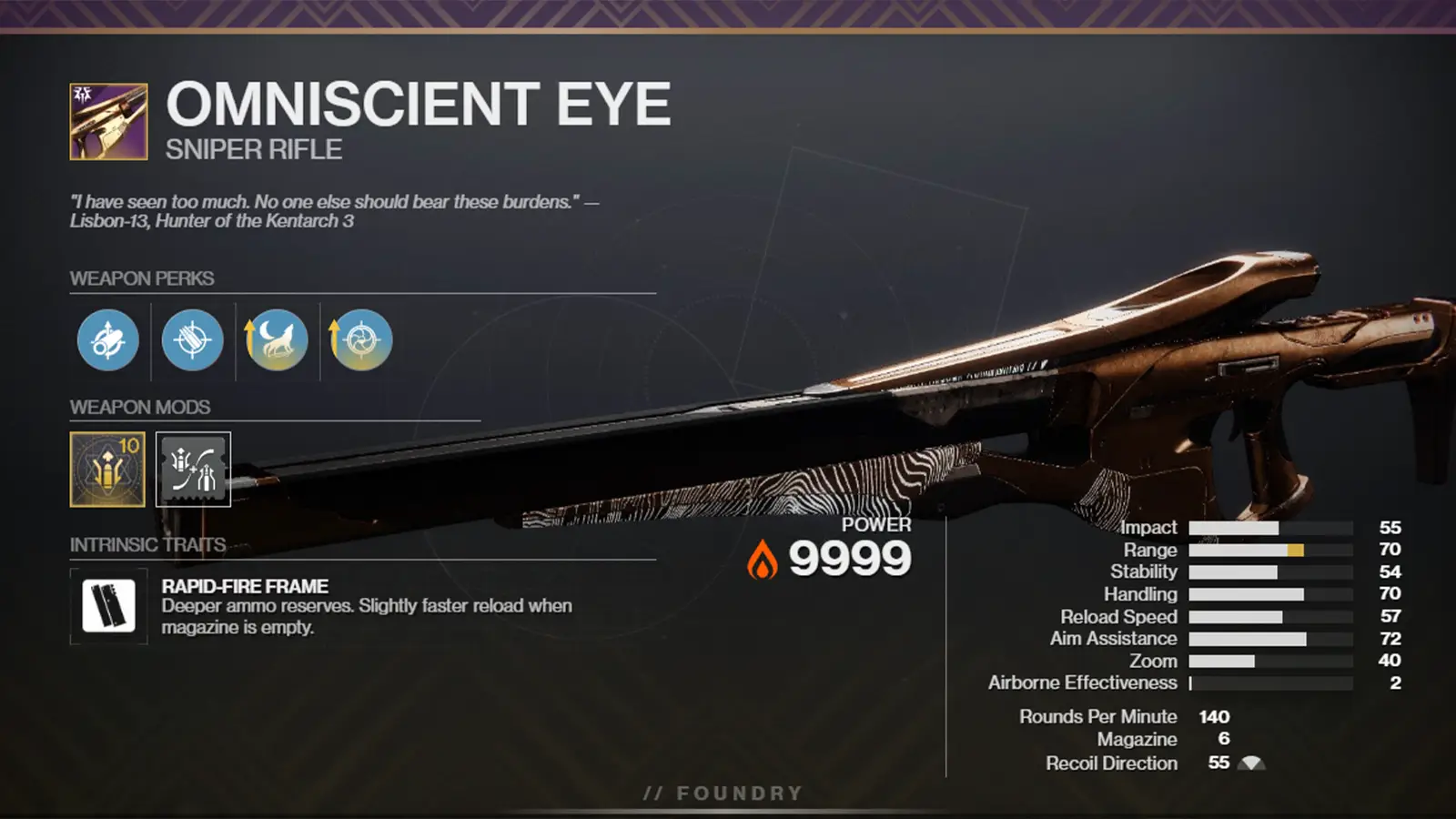 Destiny 2 Omniscient Eye God Rolls, Stats, How to Get Guide