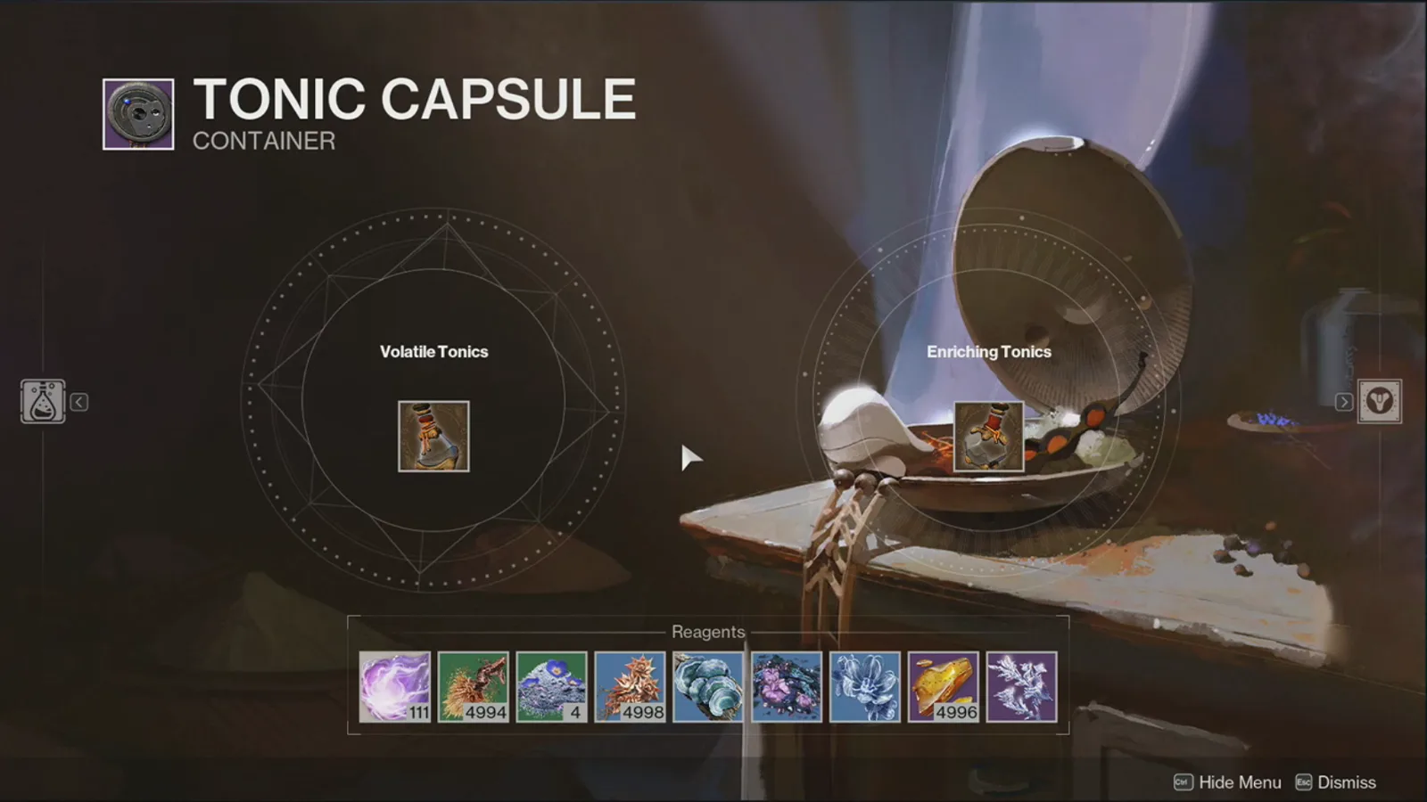 Destiny 2 Revenant Potion Crafting: Tonic Capsule