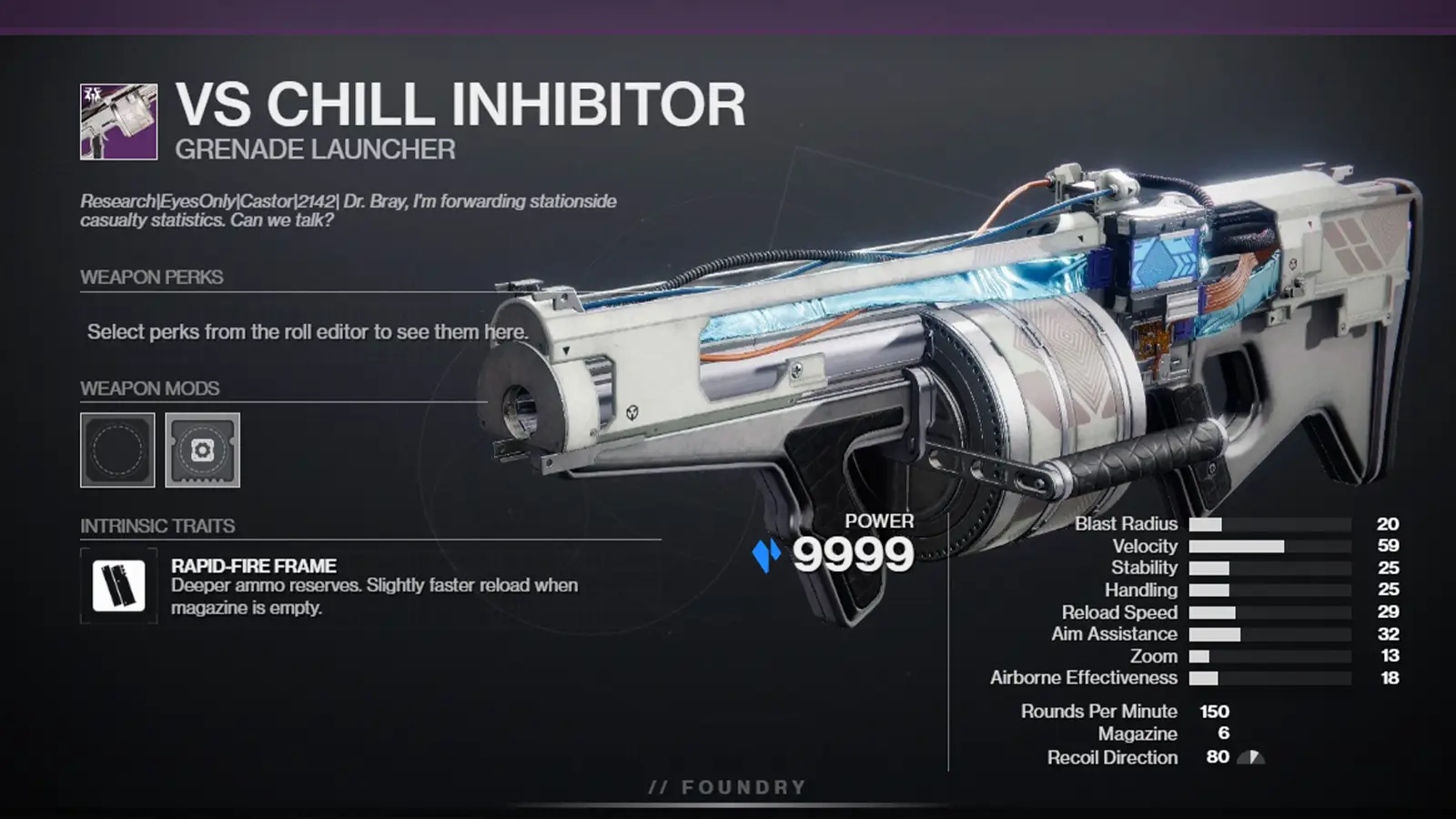 Destiny 2 VS Chill Inhibitor God Rolls, Stats, How to Get Guide