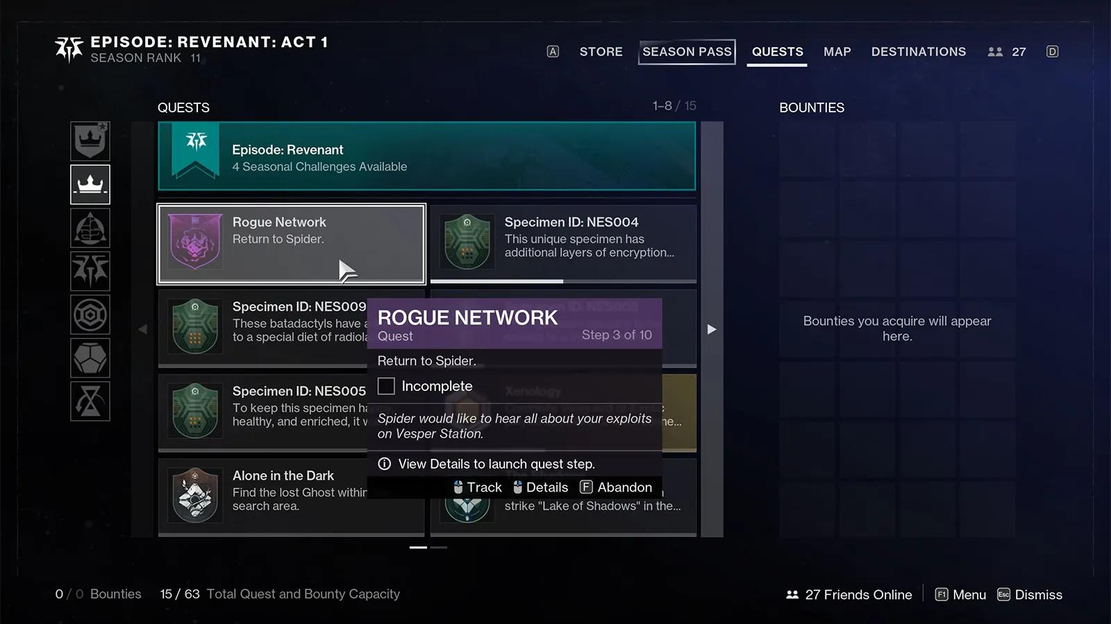 Destiny 2 Vesper's Host Rogue Network Quest: How To Get Dungeon Class Item Armor?