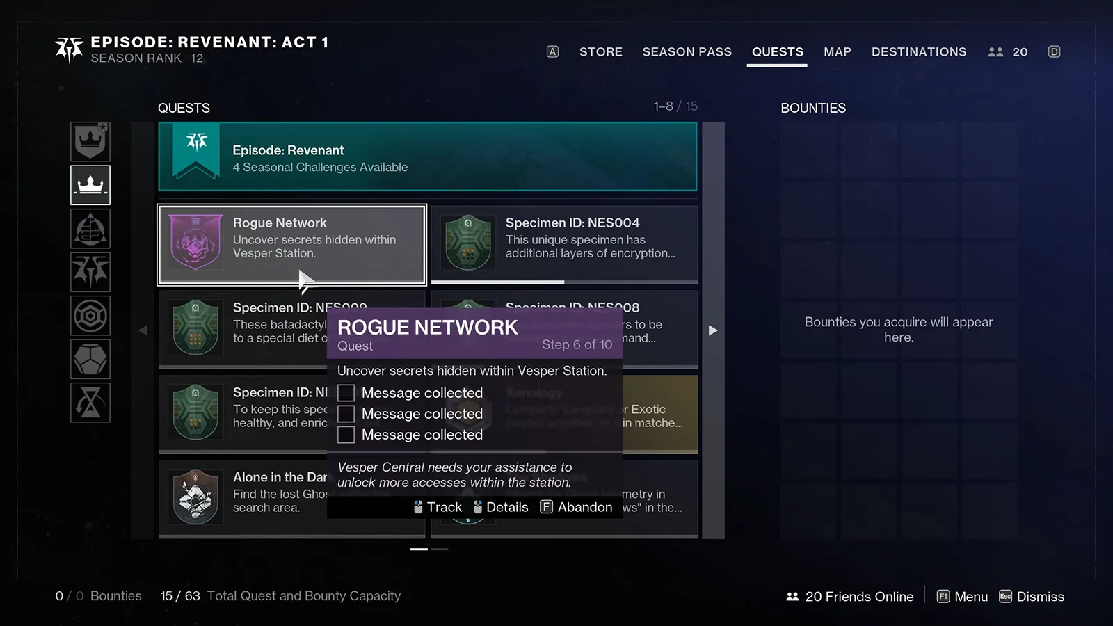 Destiny 2 Vesper's Host Rogue Network Quest: How To Get Dungeon Class Item Armor?