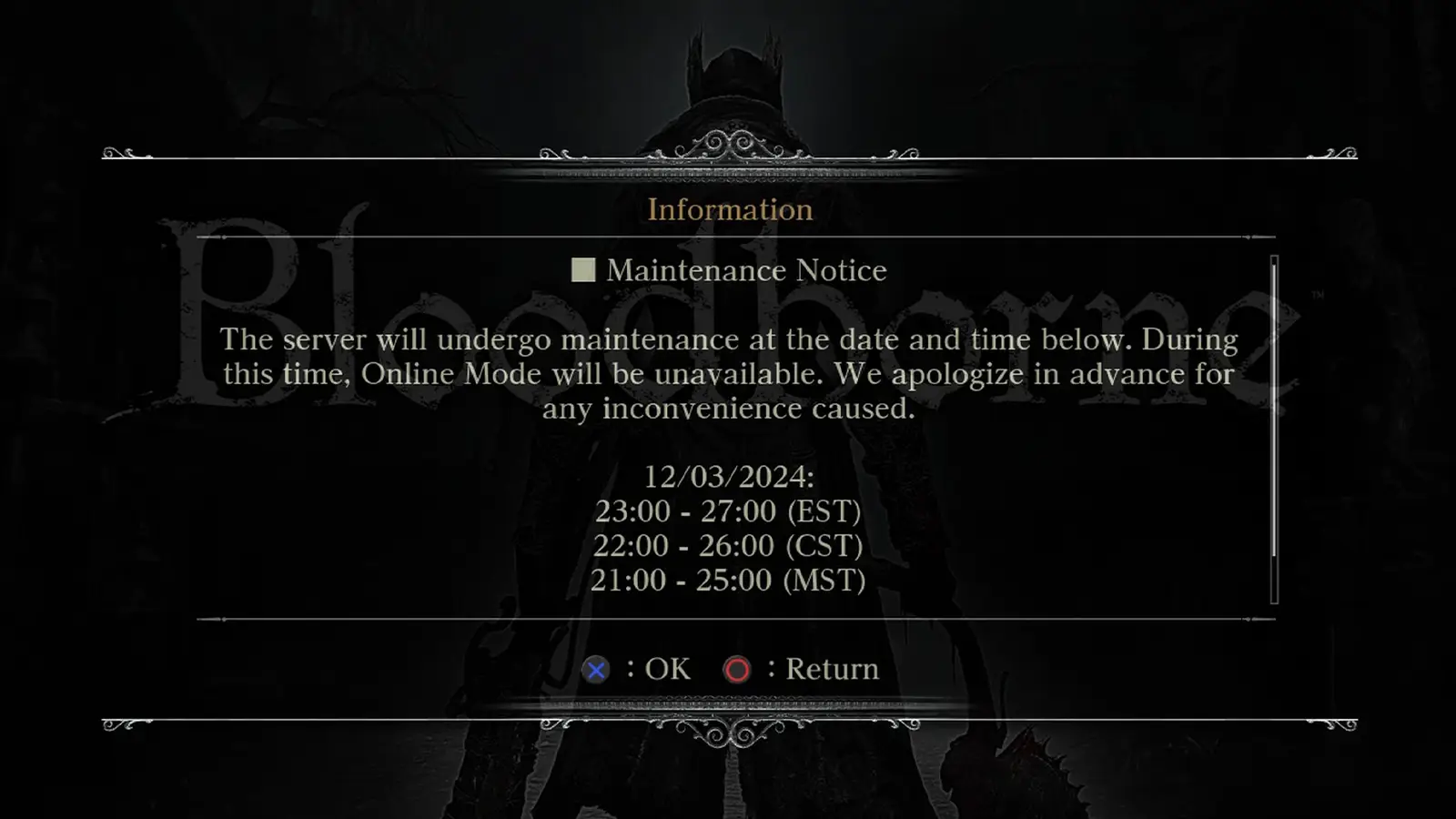 Bloodborne Remake or Remaster Reveal Incoming? Server Maintenance Aligns With Rumored PlayStation Event