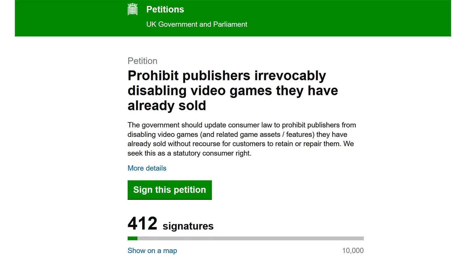 New Petition Calls For Ban On Video Game Publishers Killing Sold Games