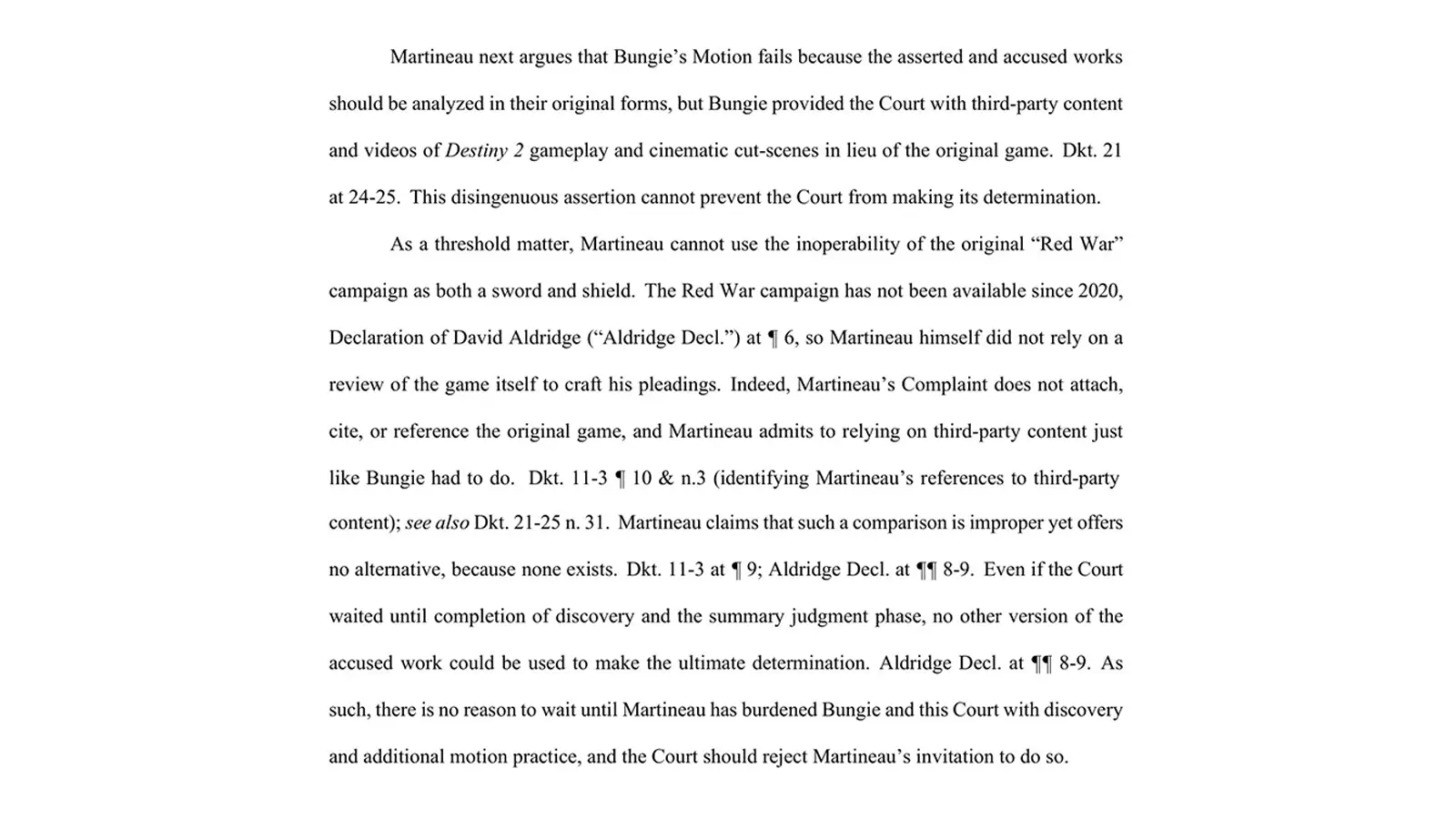 Bungie Explains Why There's No "Feasible" Way To Access Destiny 2’s Vaulted Red War Campaign Even Internally In New Court Filings