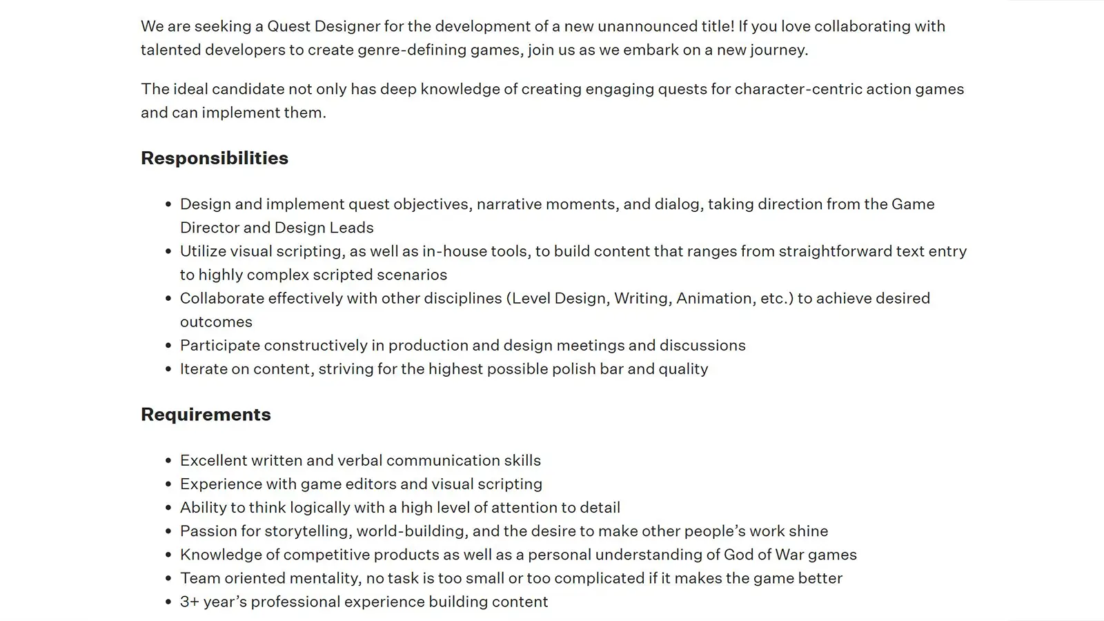 New God of War Game? Sony Santa Monica Studio’s Job Listings May Have Just Confirmed It