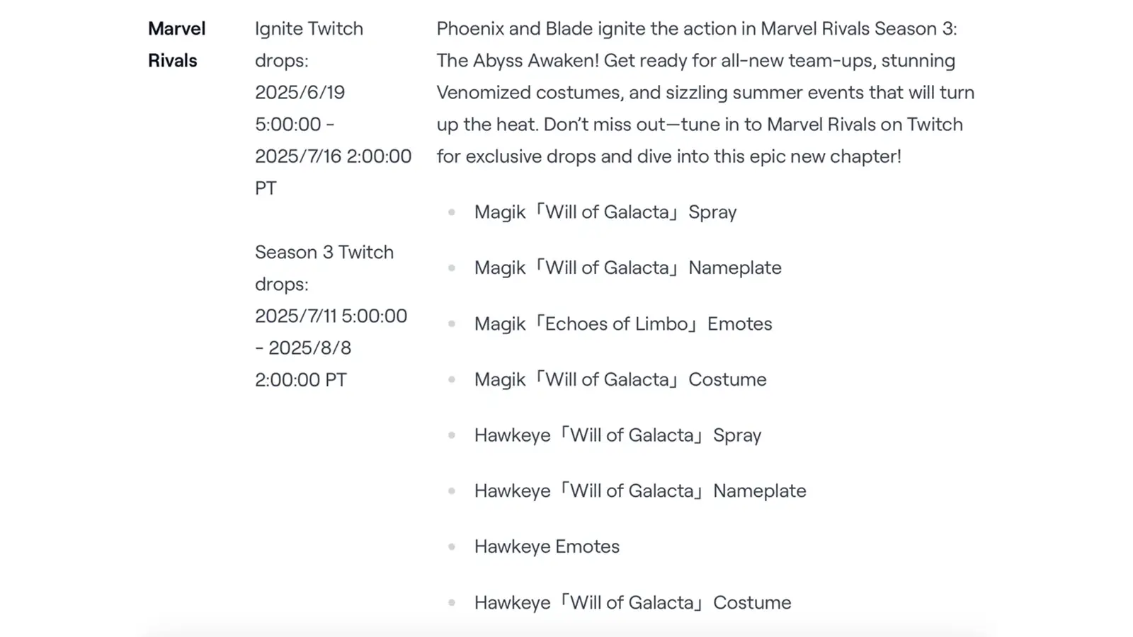 Marvel Rivals Season 3 Heroes and Title Seemingly Leaked Early Via Twitch Drops