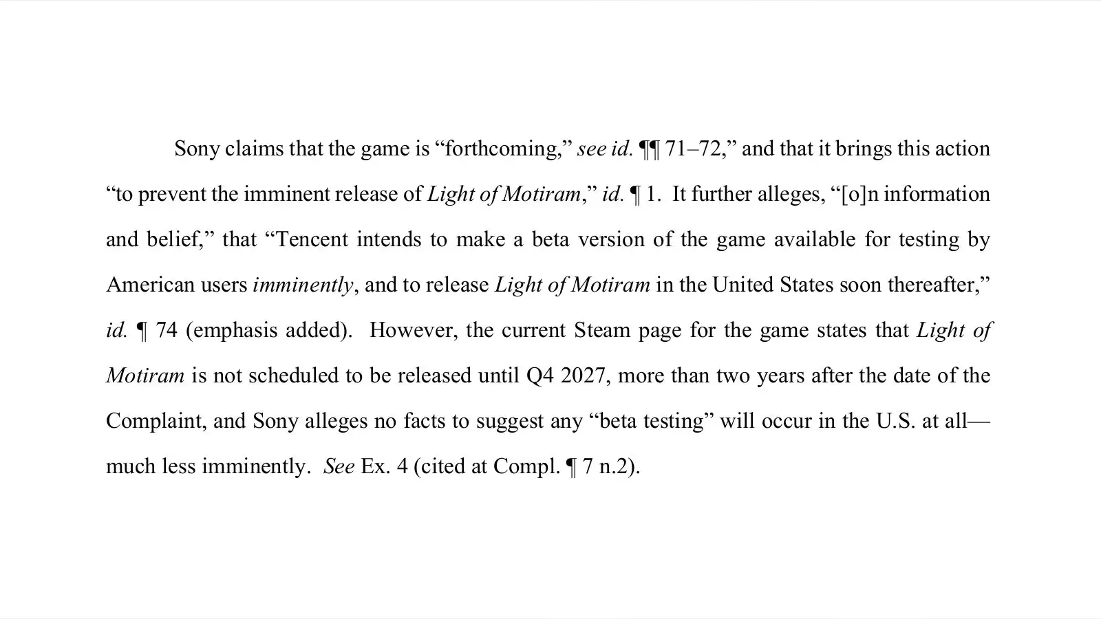 Tencent Says Sony’s Horizon Lawsuit Tries to "Fence Off a Well-Trodden Corner of Popular Culture" and Claims That Light of Motiram Just Follows "Time-Honored Tropes Embraced by Scores of Other Games" Like The Legend of Zelda, Far Cry, Outer Wilds, and More