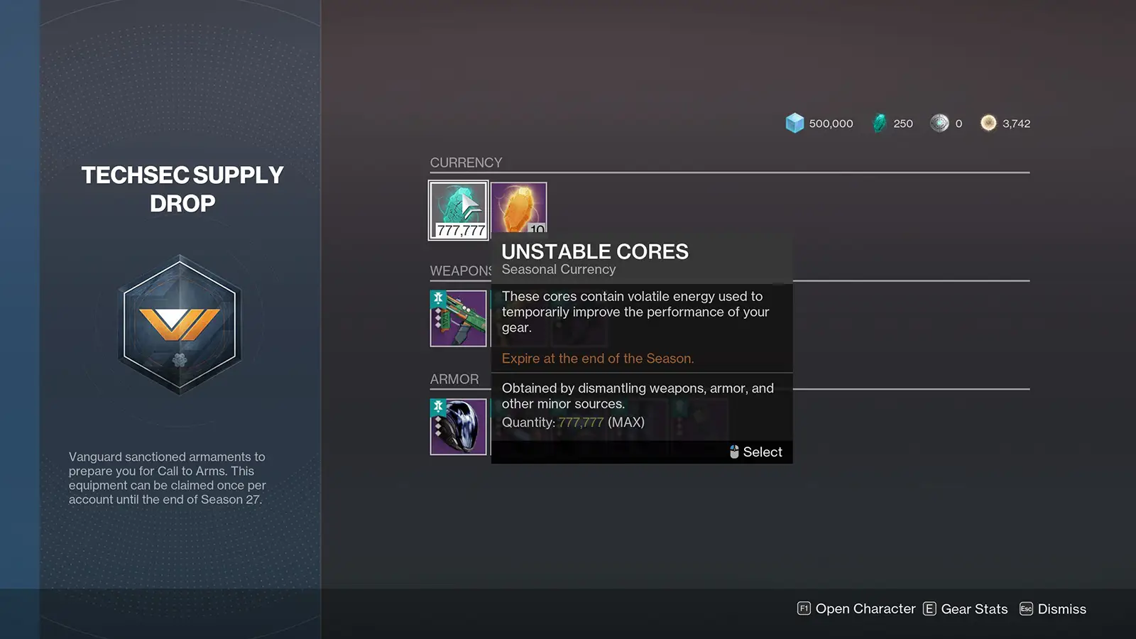 How to Get 777,777 Free Unstable Cores and 300 Power Level Gear Boost in Destiny 2