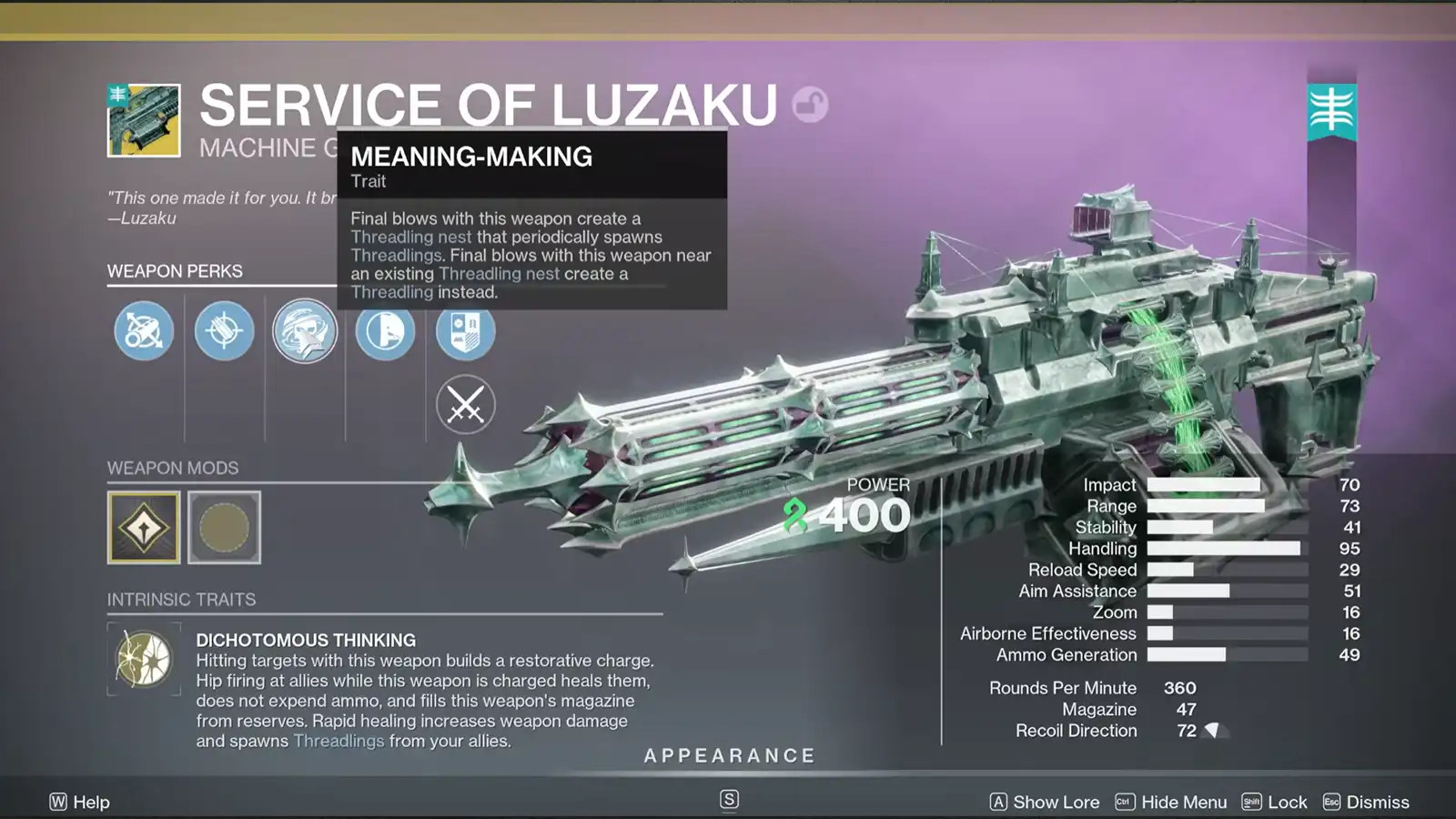 Destiny 2 Renegades: All Weapons and Perks Detailed