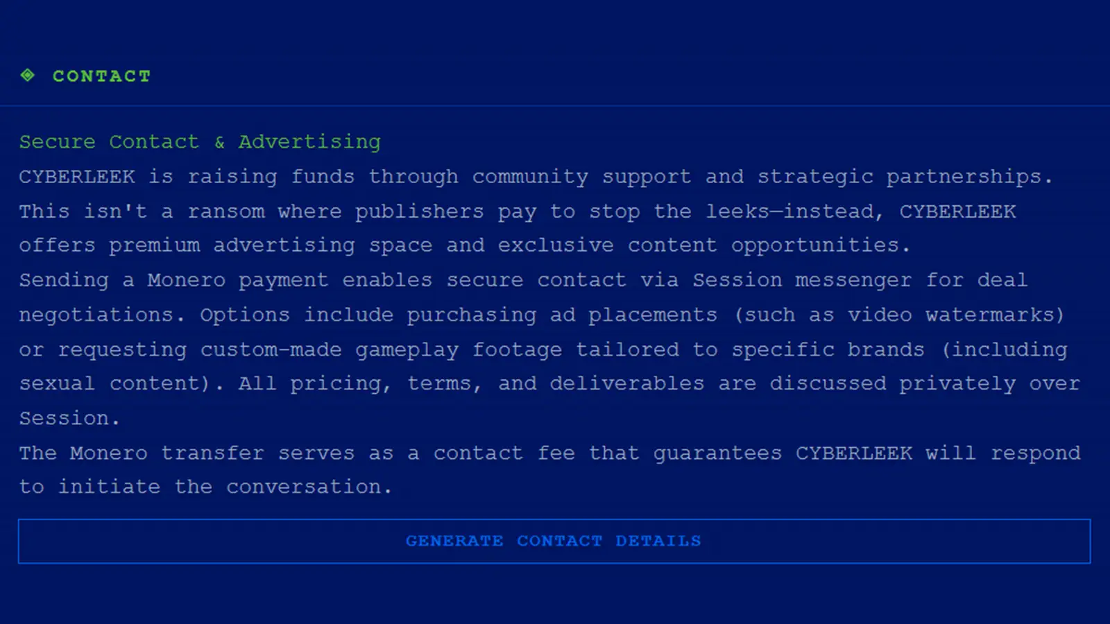 GTA 6 Leaker CyberLeek Is Selling "Premium Advertising Space" and Custom Gameplay Footage, With a $162,000 Fee Just to Start Talking